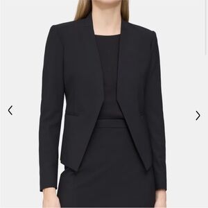 Theory Open Front Blazer Delaven Edition In Black wool